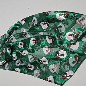 Snowman Snowflakes Christmas Silky Long Scarf #W-791
